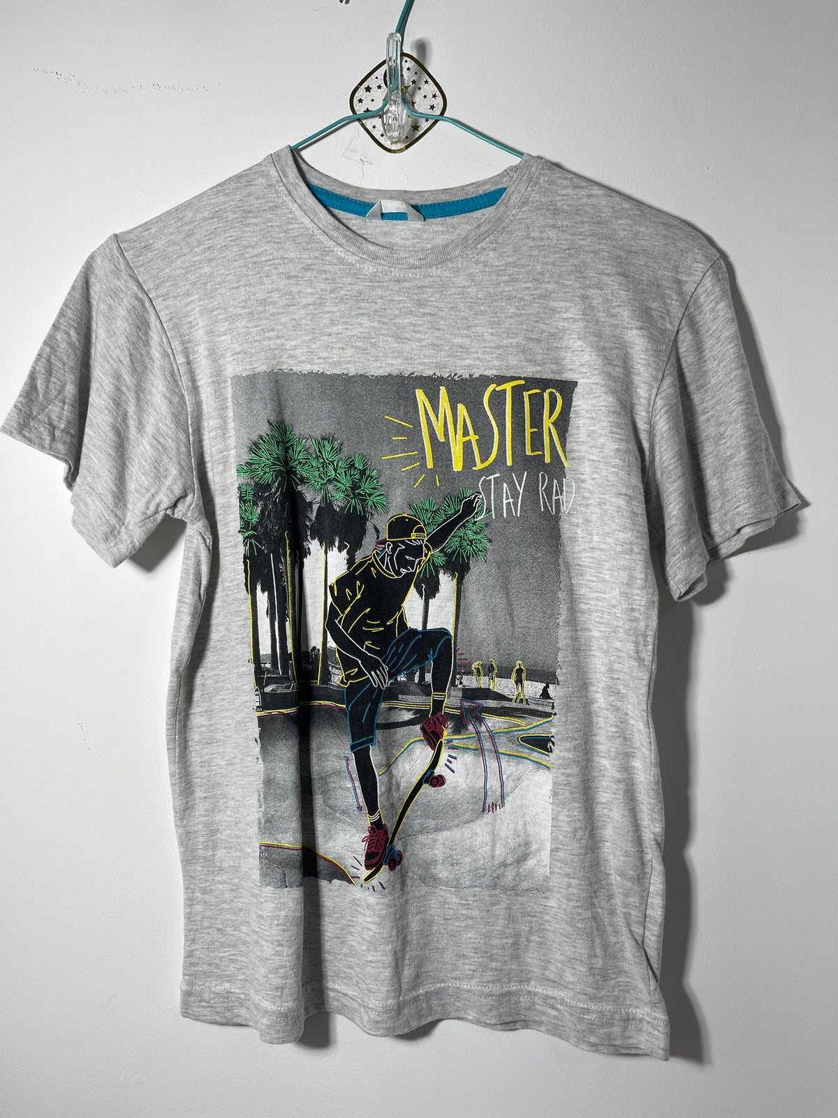 T-shirt gris Master Stay Rad skate