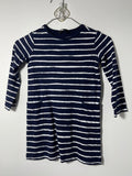 Robe rayée marine et blanc