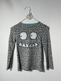 T-shirt monstre rigolo gris