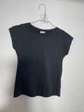 T-shirt noir sans manches avec poche