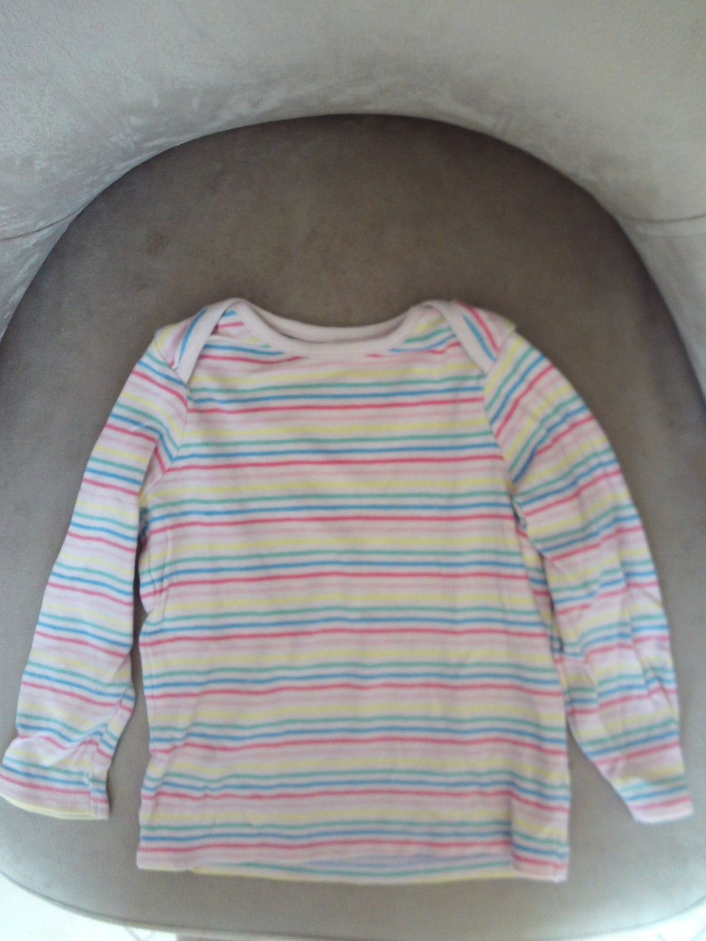 T-shirt manches longues rayé multicolore