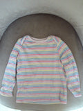T-shirt manches longues rayé multicolore
