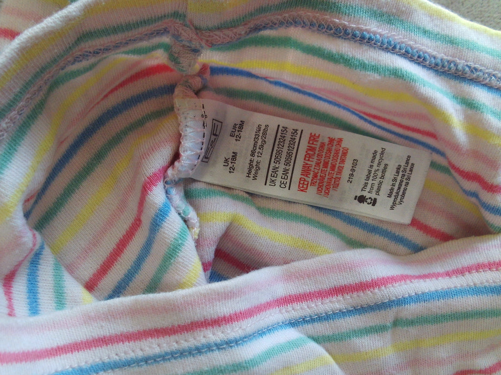 T-shirt manches longues rayé multicolore