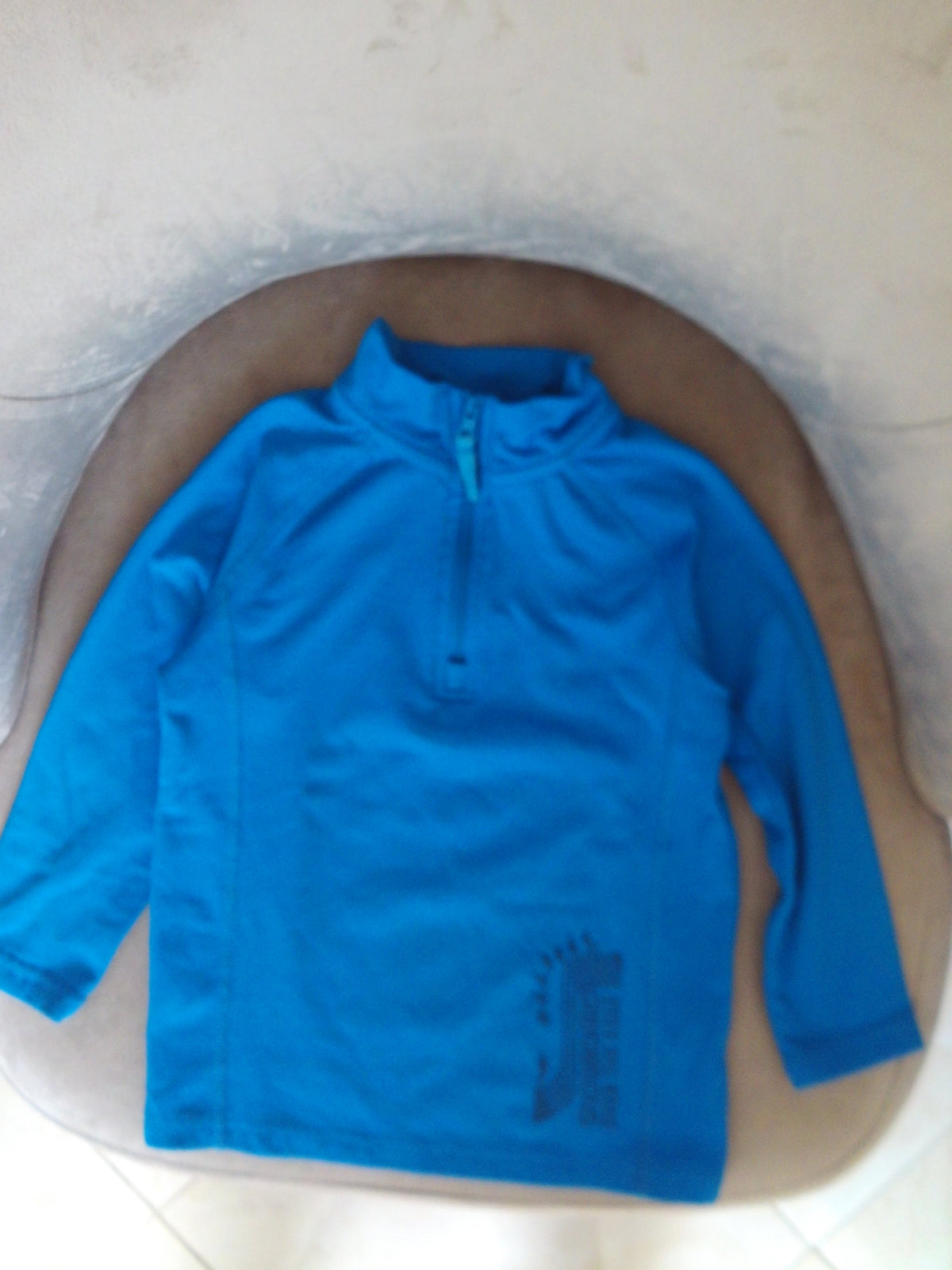 Sweat zippé bleu turquoise