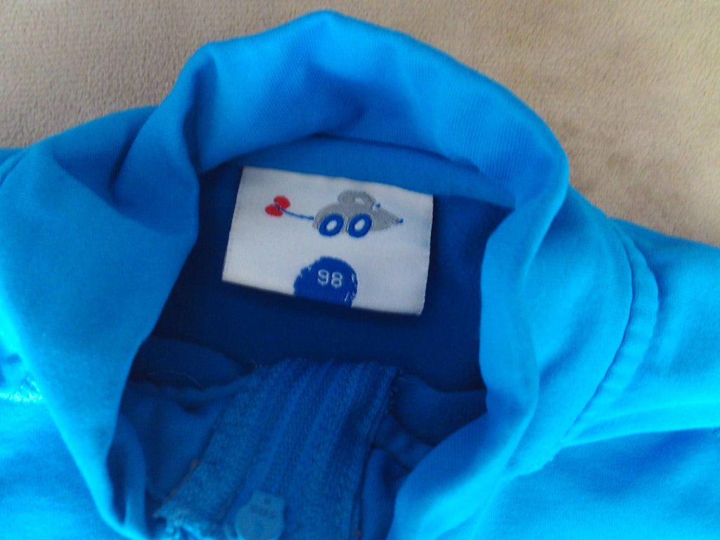 Sweat zippé bleu turquoise