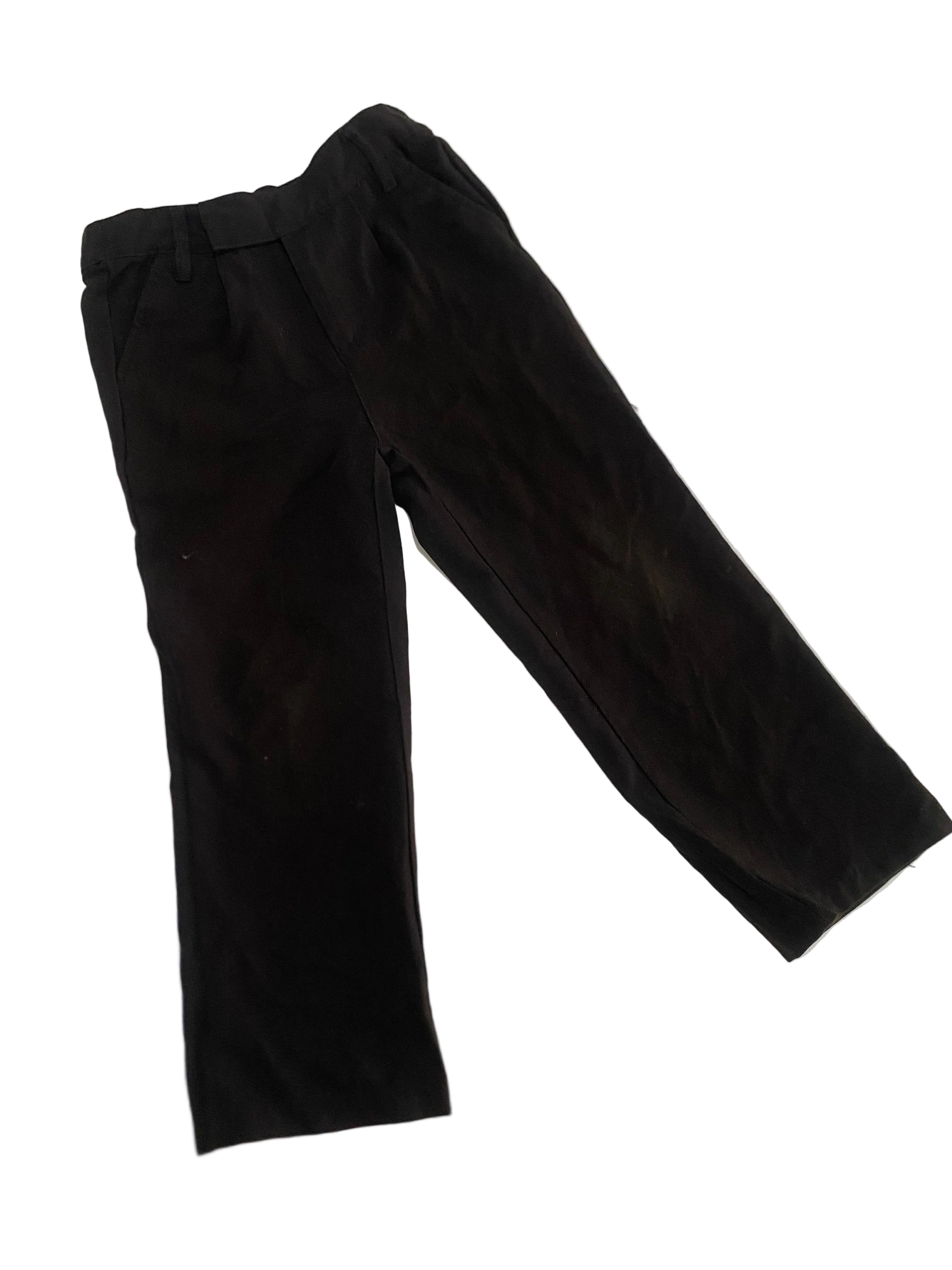 Pantalon chino noir court enfant