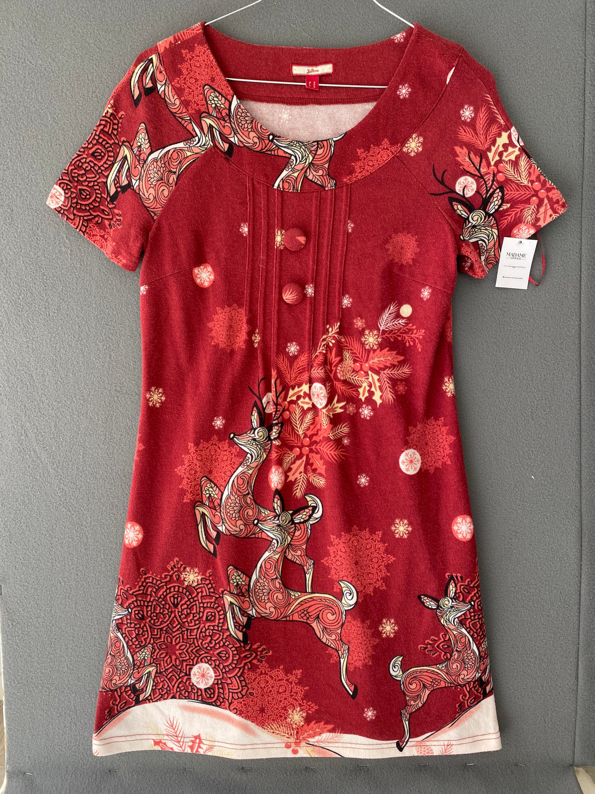 Robe Joe Browns rouge imprimé rennes