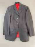 Veste d'équitation noire doublure rouge