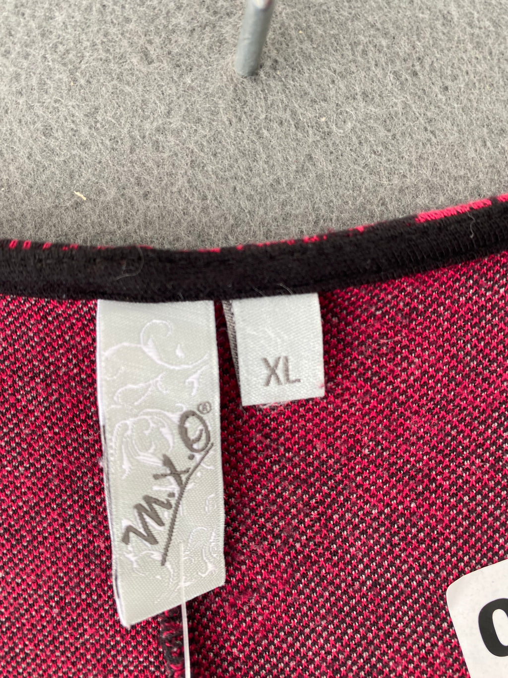 Robe patchwork jacquard noir et framboise