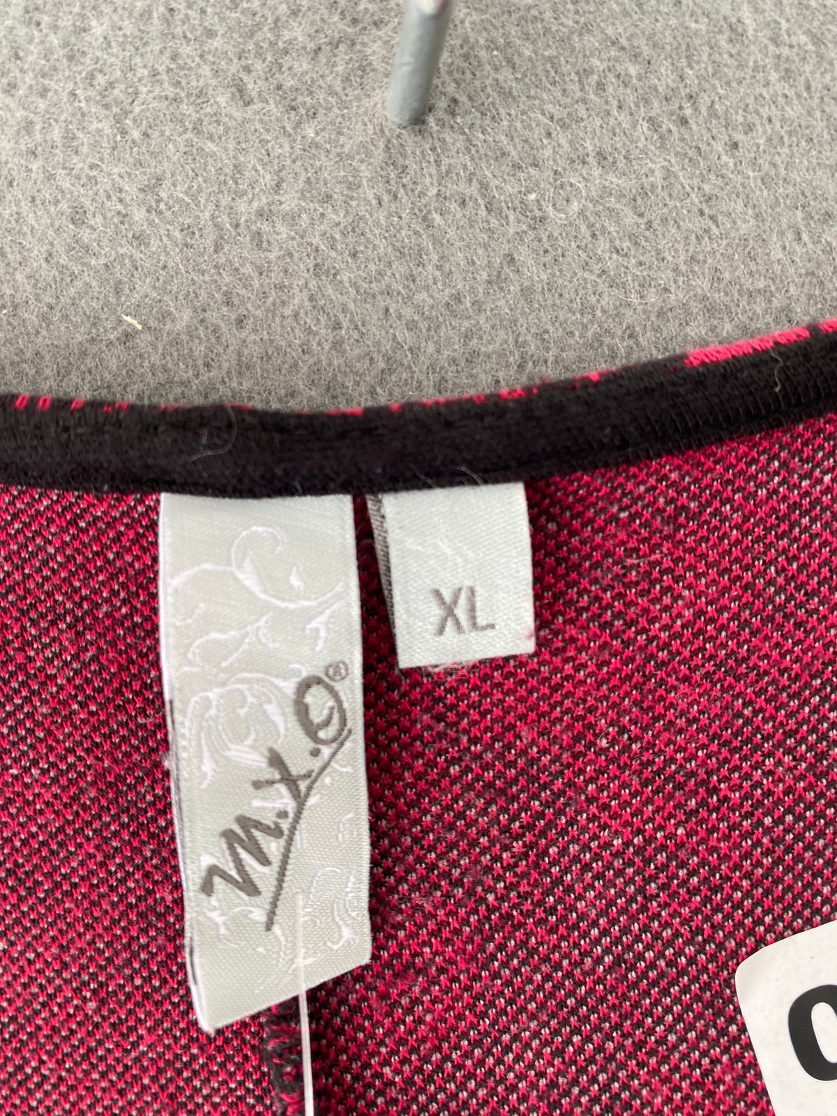 Robe patchwork jacquard noir et framboise
