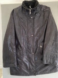 Veste Marcona noire effet reptile – col suédine