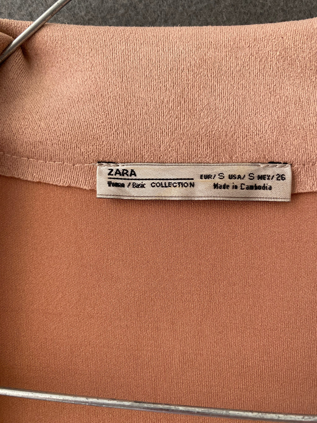 Blazer en suédine rose poudré à poches plaquées
