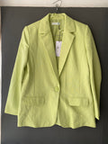 Blazer vert anis à un bouton