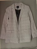 Blazer oversize prince-de-galles noir et blanc