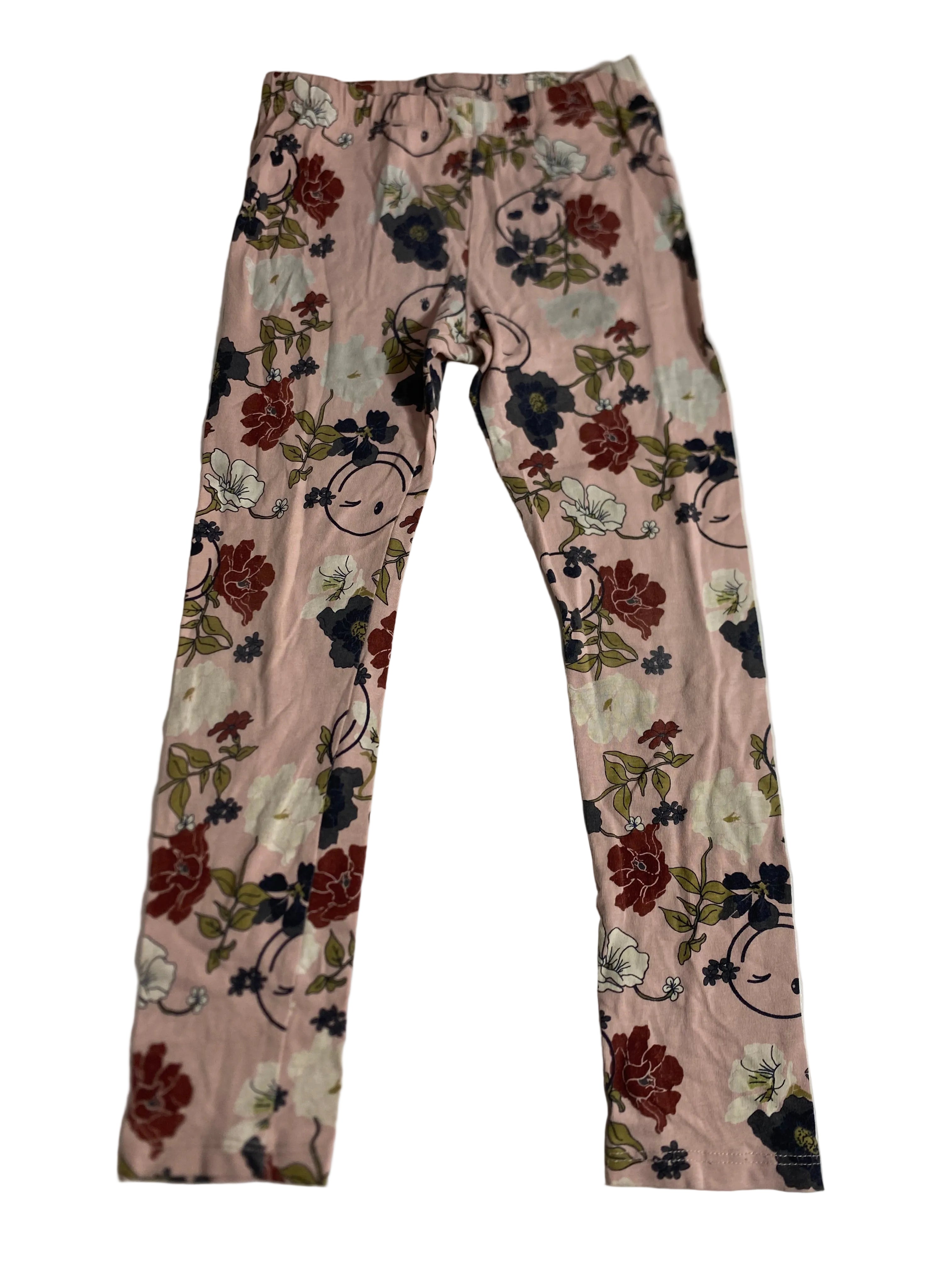 Legging imprimé floral rose fille