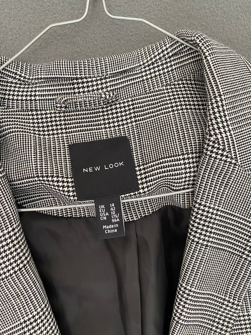 Blazer oversize prince-de-galles noir et blanc