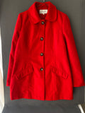 Manteau rouge à col Claudine