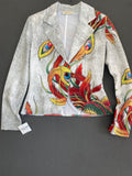 Blazer imprimé phénix et plumes de paon Missy