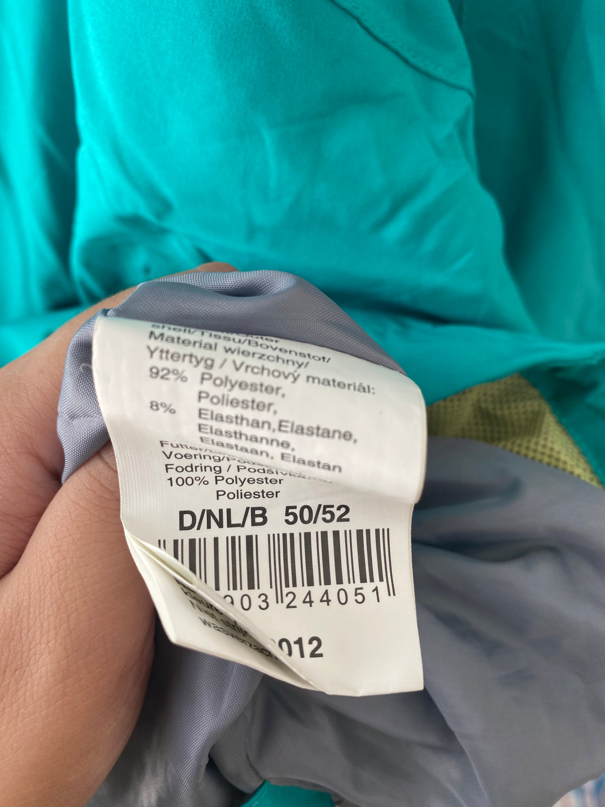 Veste coupe-vent sarcelle à capuche