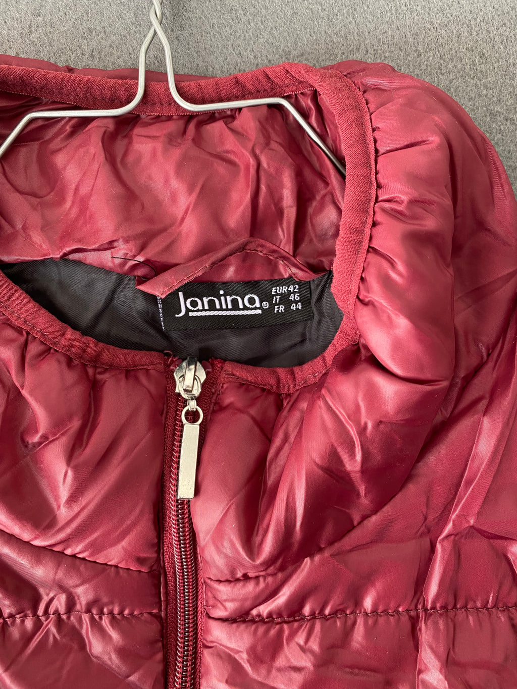 Gilet doudoune sans manches bordeaux