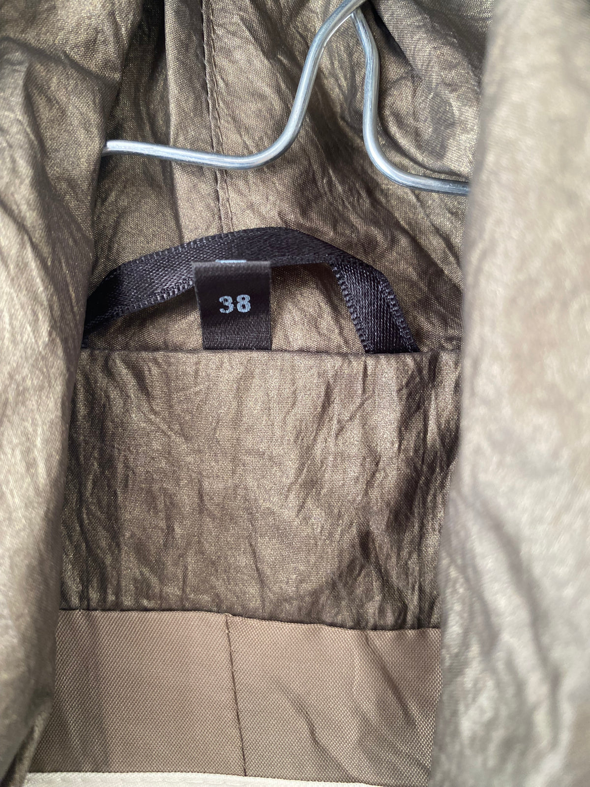 Parka bronze métallisé à capuche