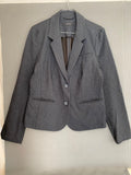Blazer gris anthracite chiné à deux boutons