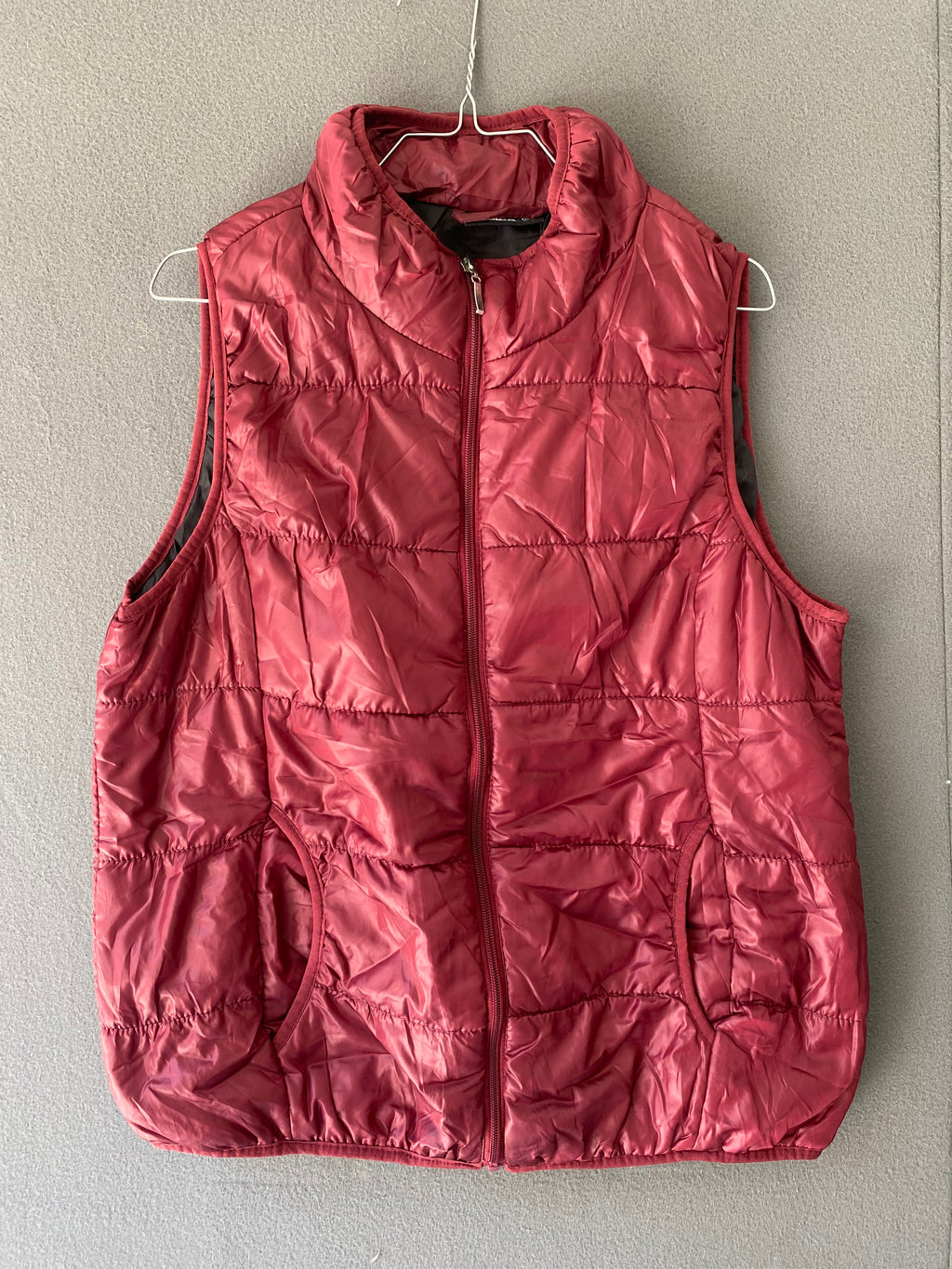 Gilet doudoune sans manches bordeaux