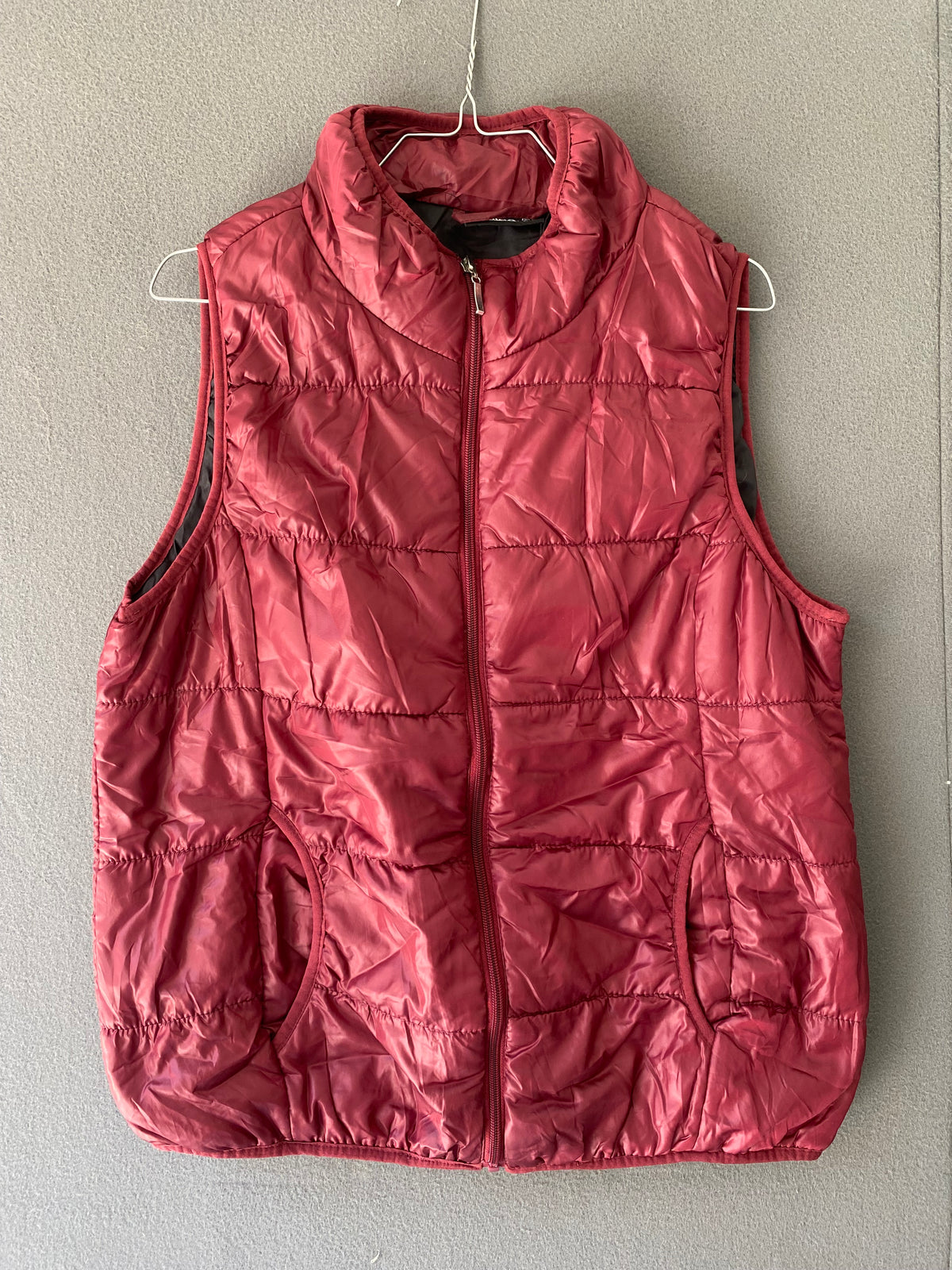 Gilet doudoune sans manches bordeaux