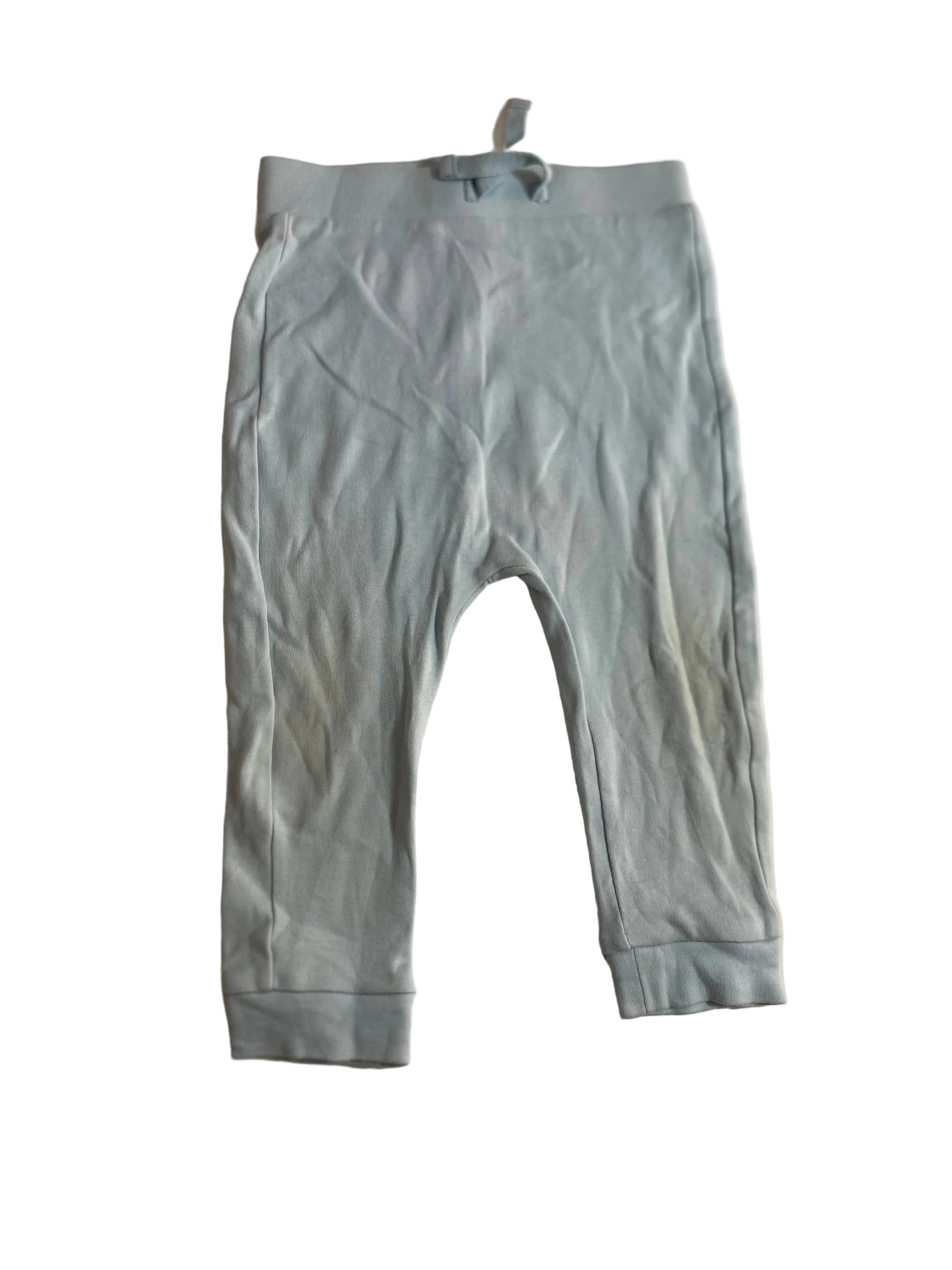Legging bleu ciel bébé coton