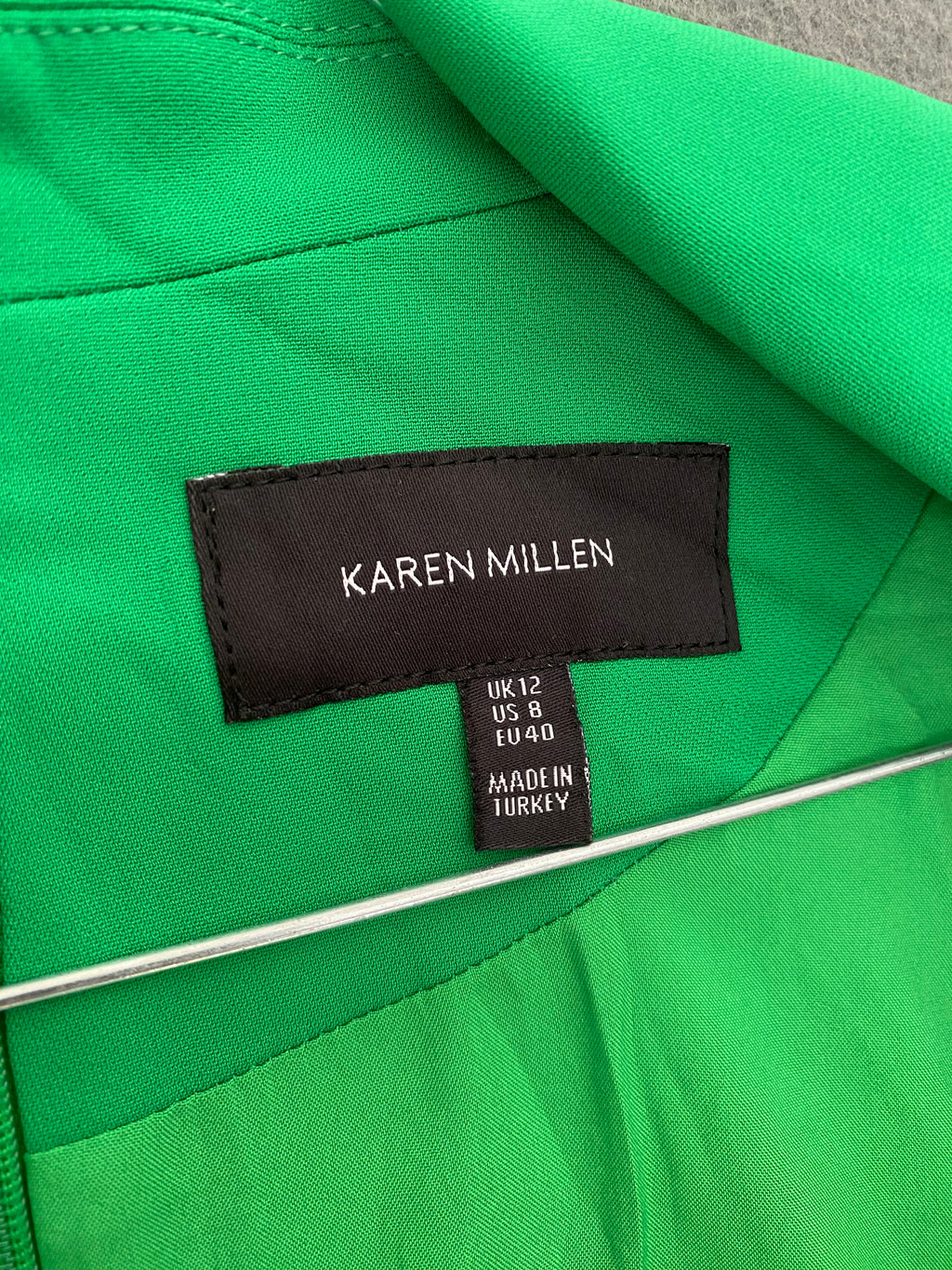 Robe blazer vert gazon à bouton doré