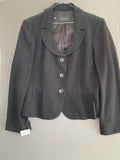 Veste noire Jaeger – col arrondi, basque