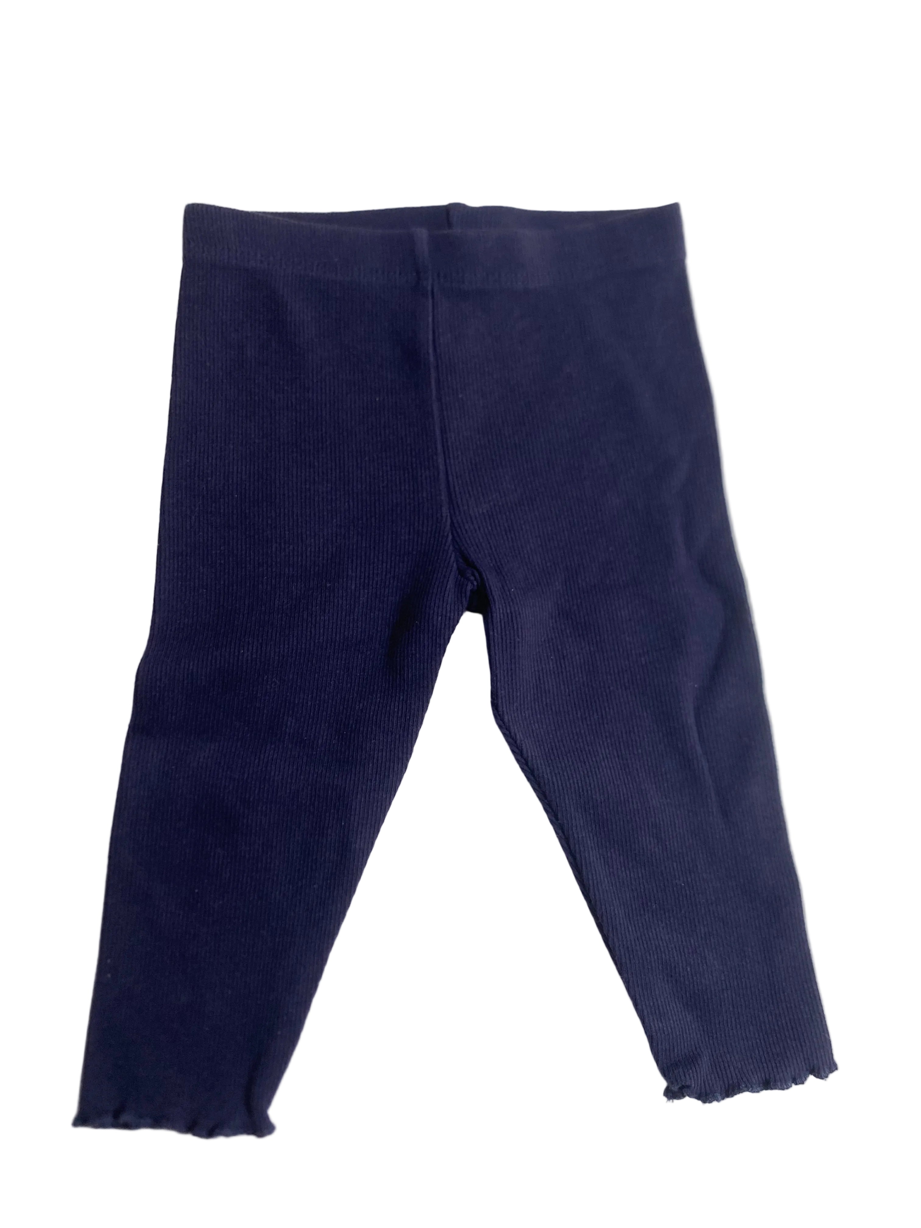 Legging violet côtelé bébé