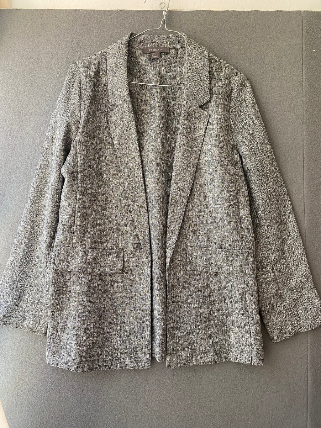 Blazer gris chiné effet tweed