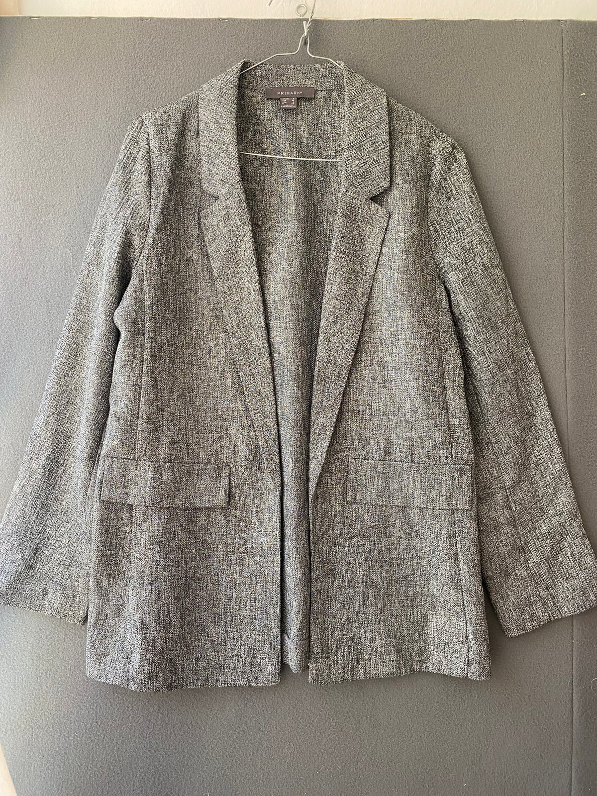 Blazer gris chiné effet tweed