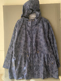 Parka légère imprimée bleu marine