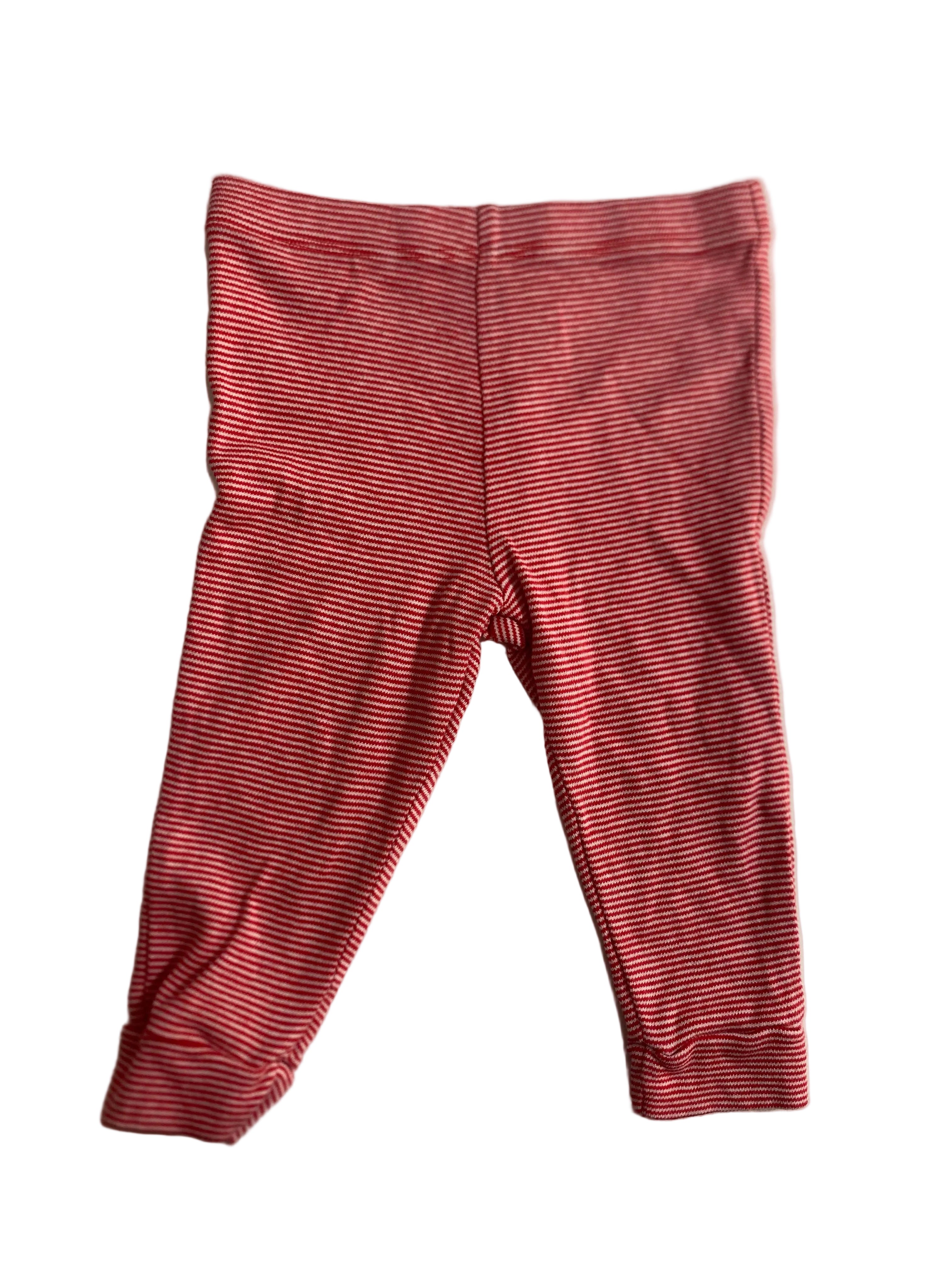 Legging bébé rayé rose et blanc