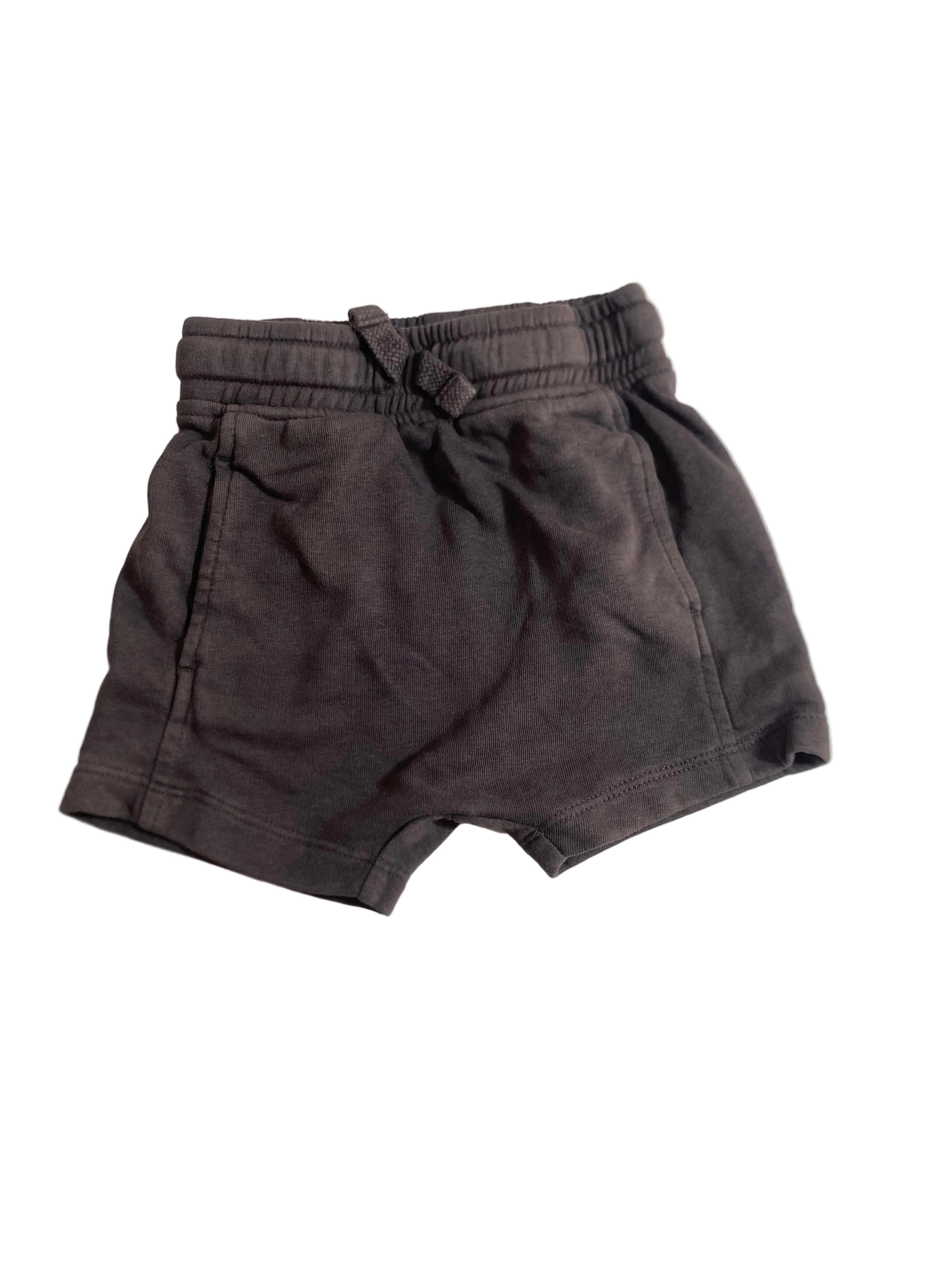 Short jersey gris anthracite bébé