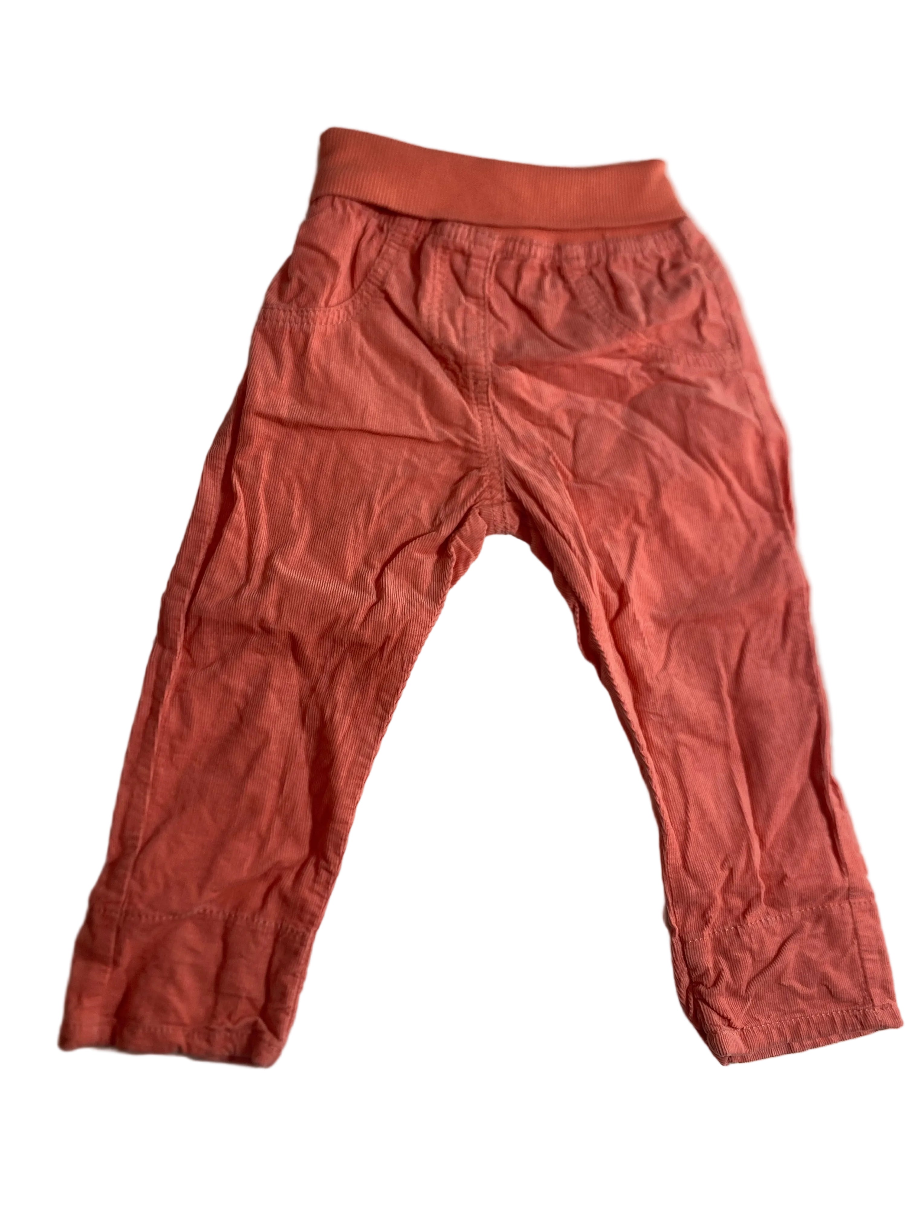 Pantalon velours côtelé terracotta bébé