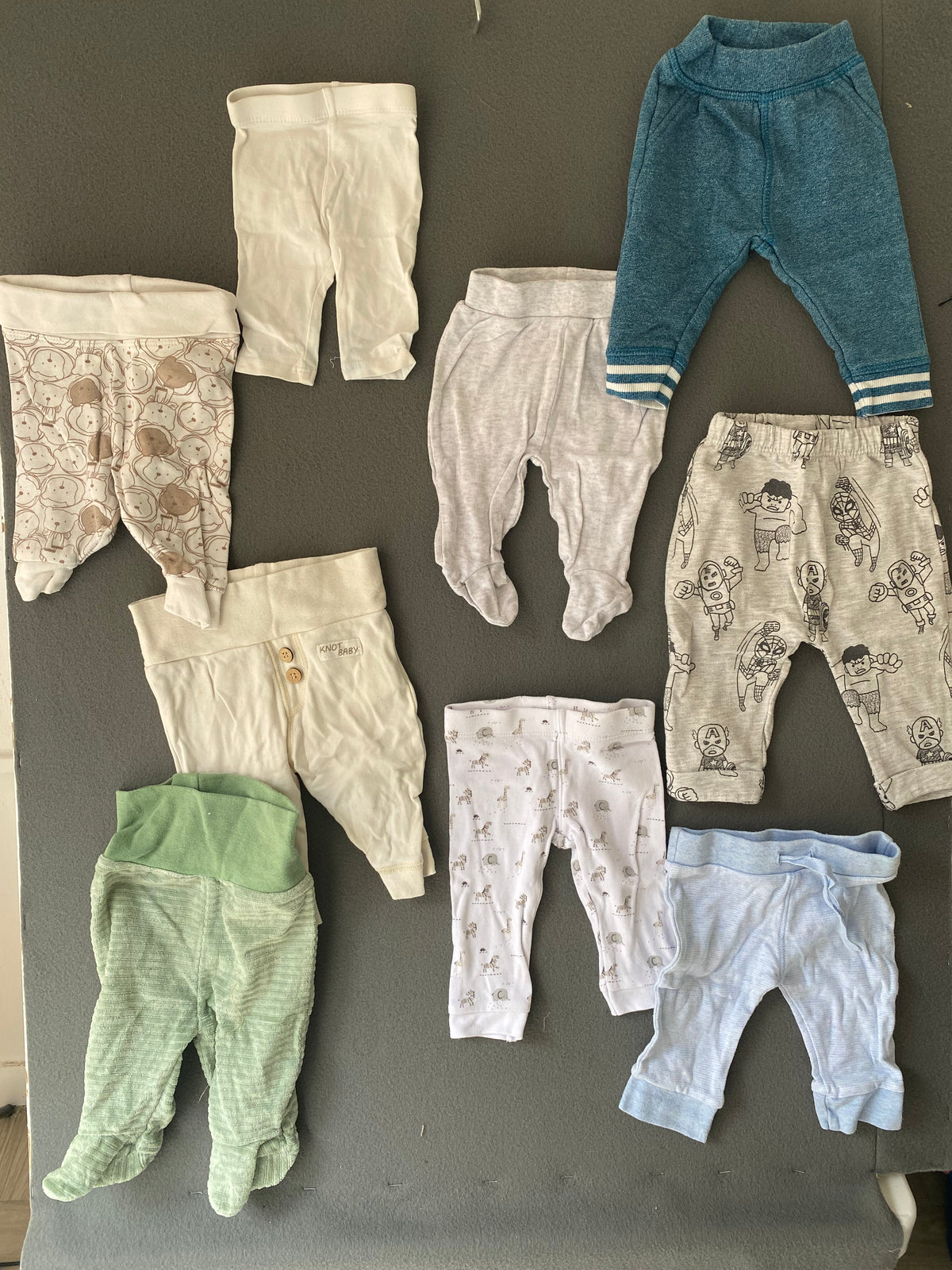 Lot de leggings pour bébé 0/3 mois garçon