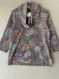 Pull col bénitier imprimé feuillage Klass