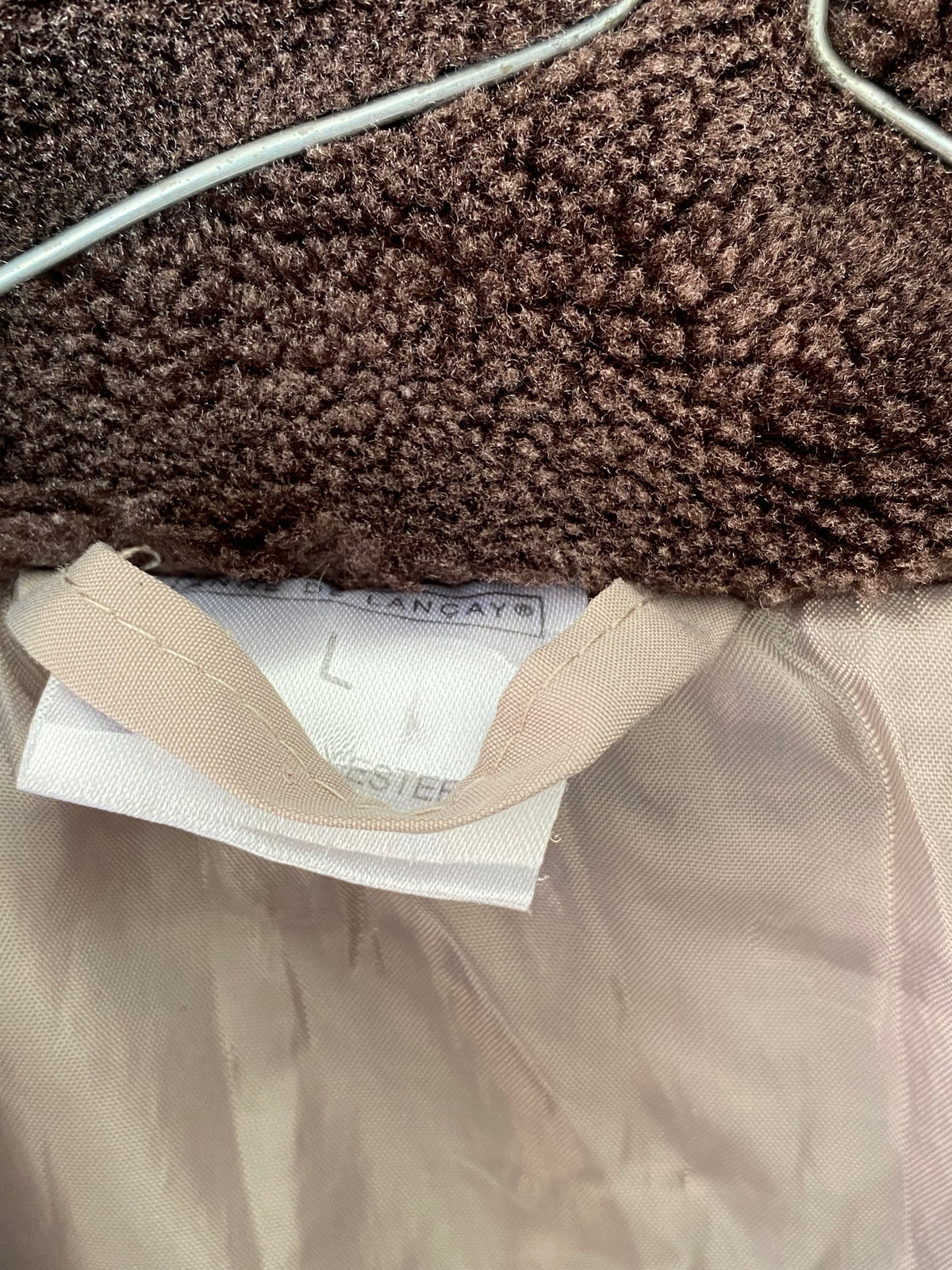 Veste matelassée taupe col sherpa
