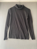 Top col roulé noir en jersey