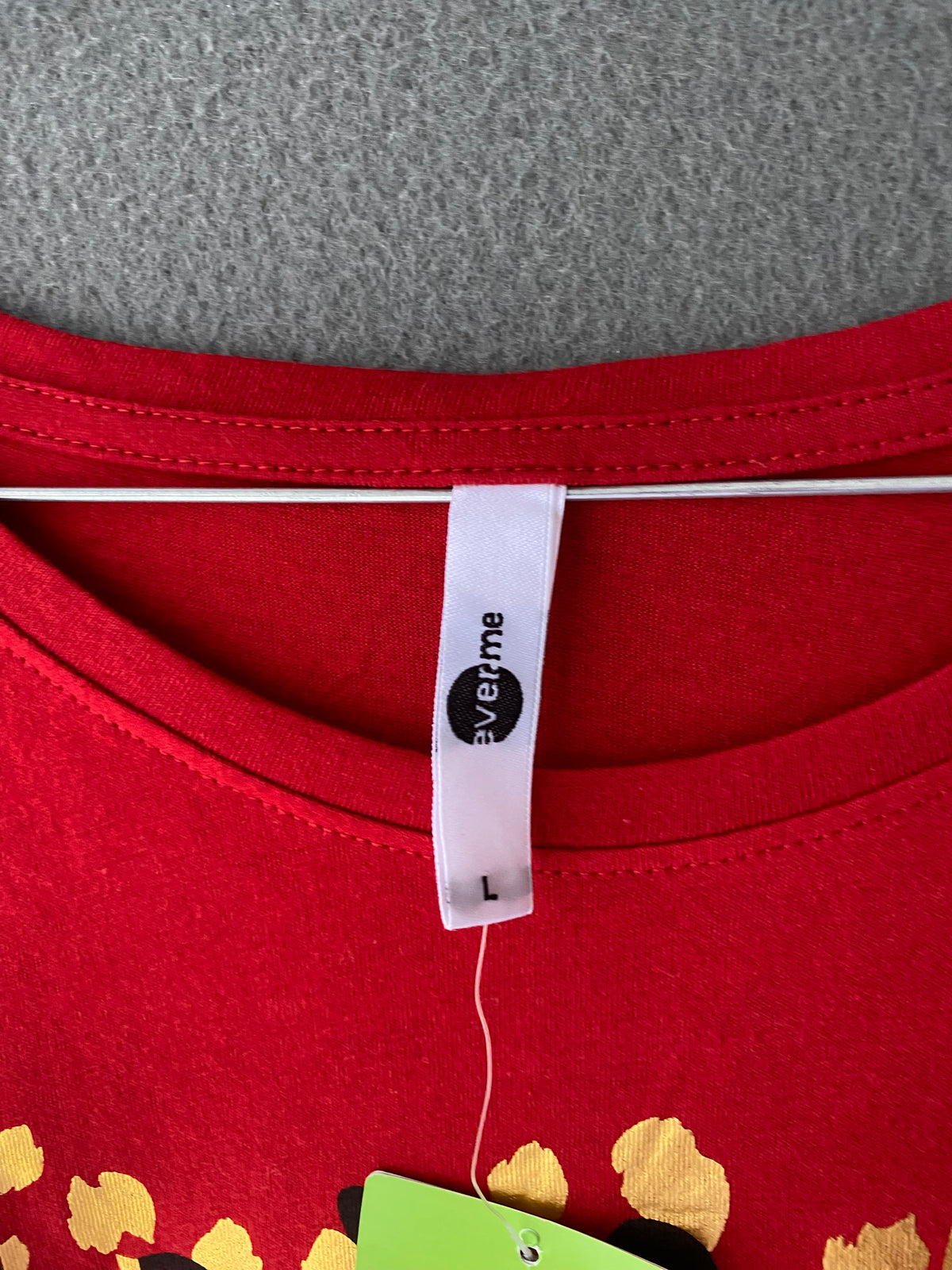 T-shirt rouge Wild Life à motif léopard