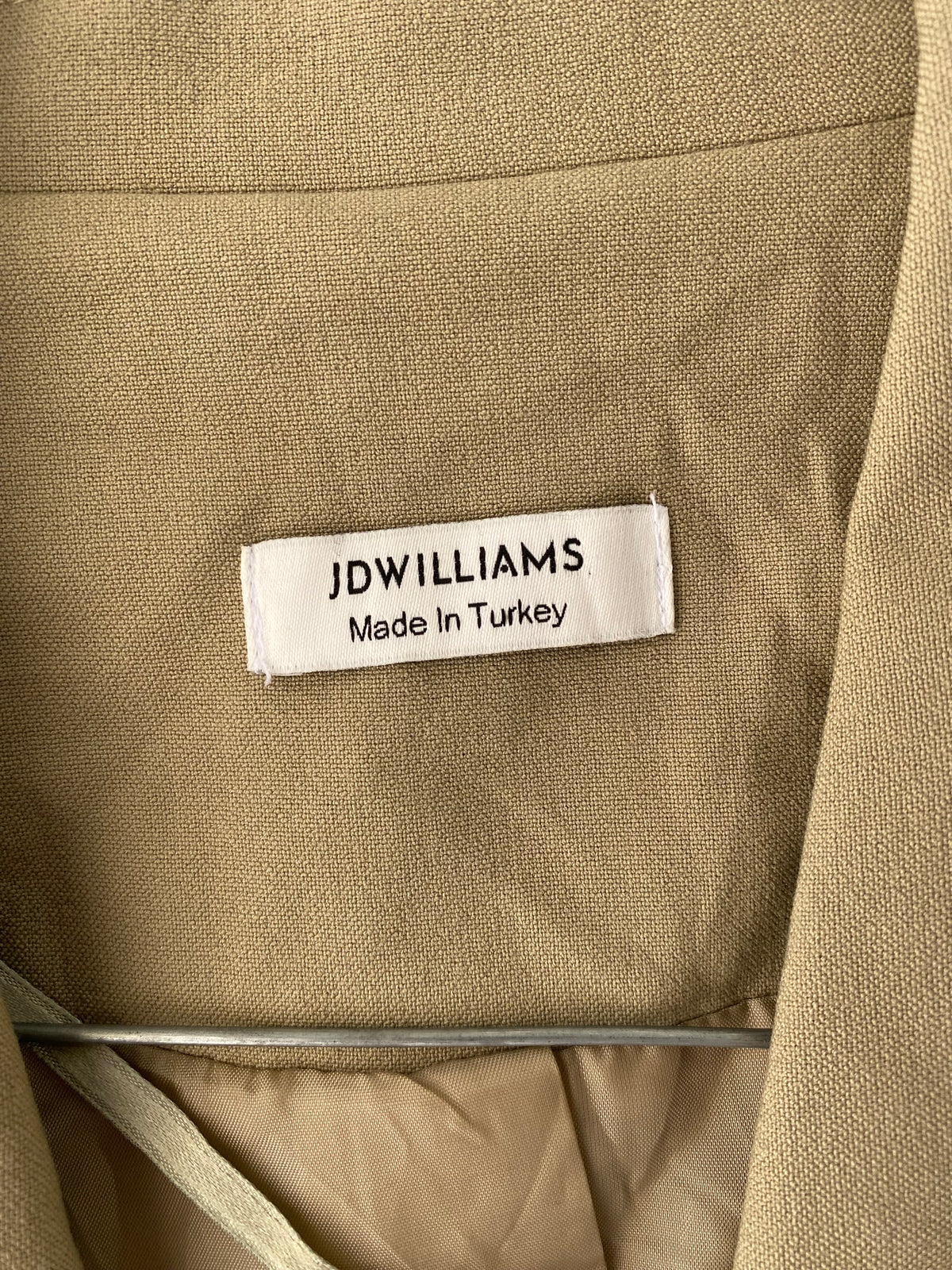 Blazer oversize beige à revers pointus