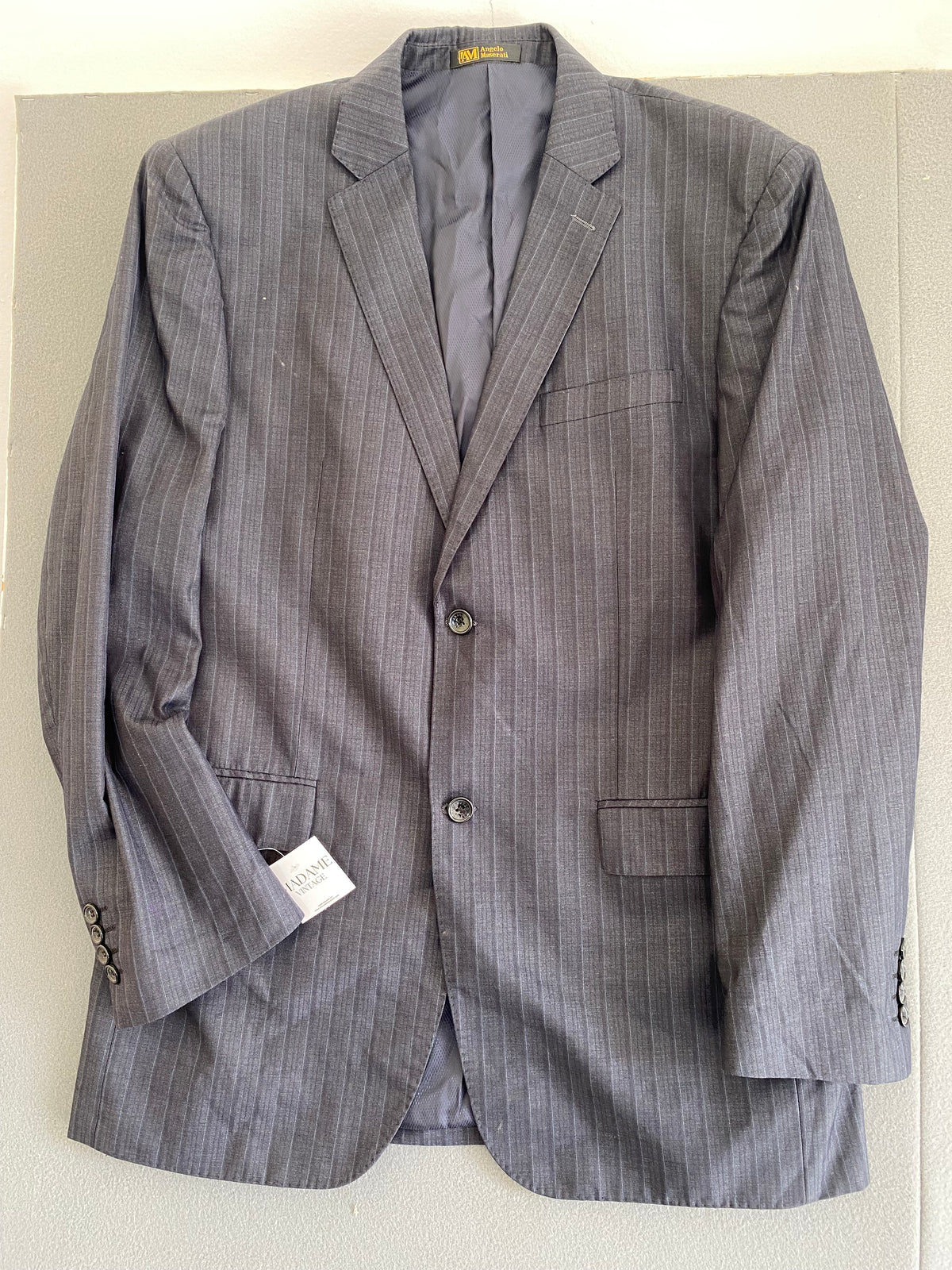Blazer homme Angelo Maserati gris anthracite rayé