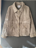 Veste en grosses côtes de velours taupe