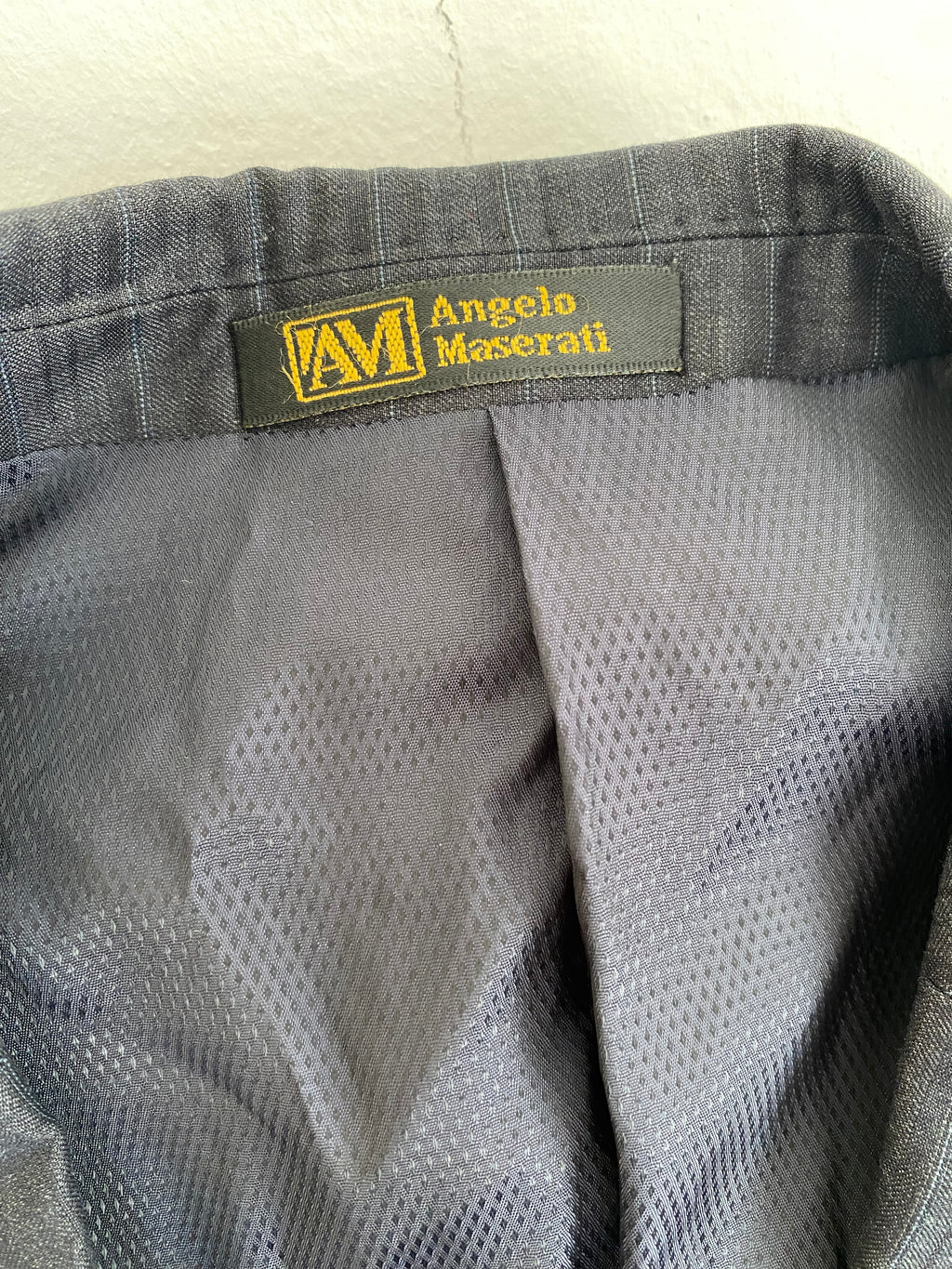 Blazer homme Angelo Maserati gris anthracite rayé