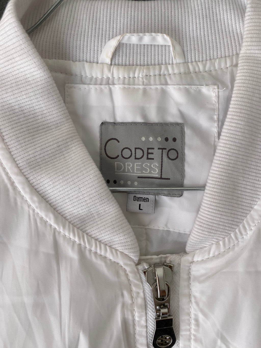 Bomber blanc Code To Dress poches zippées