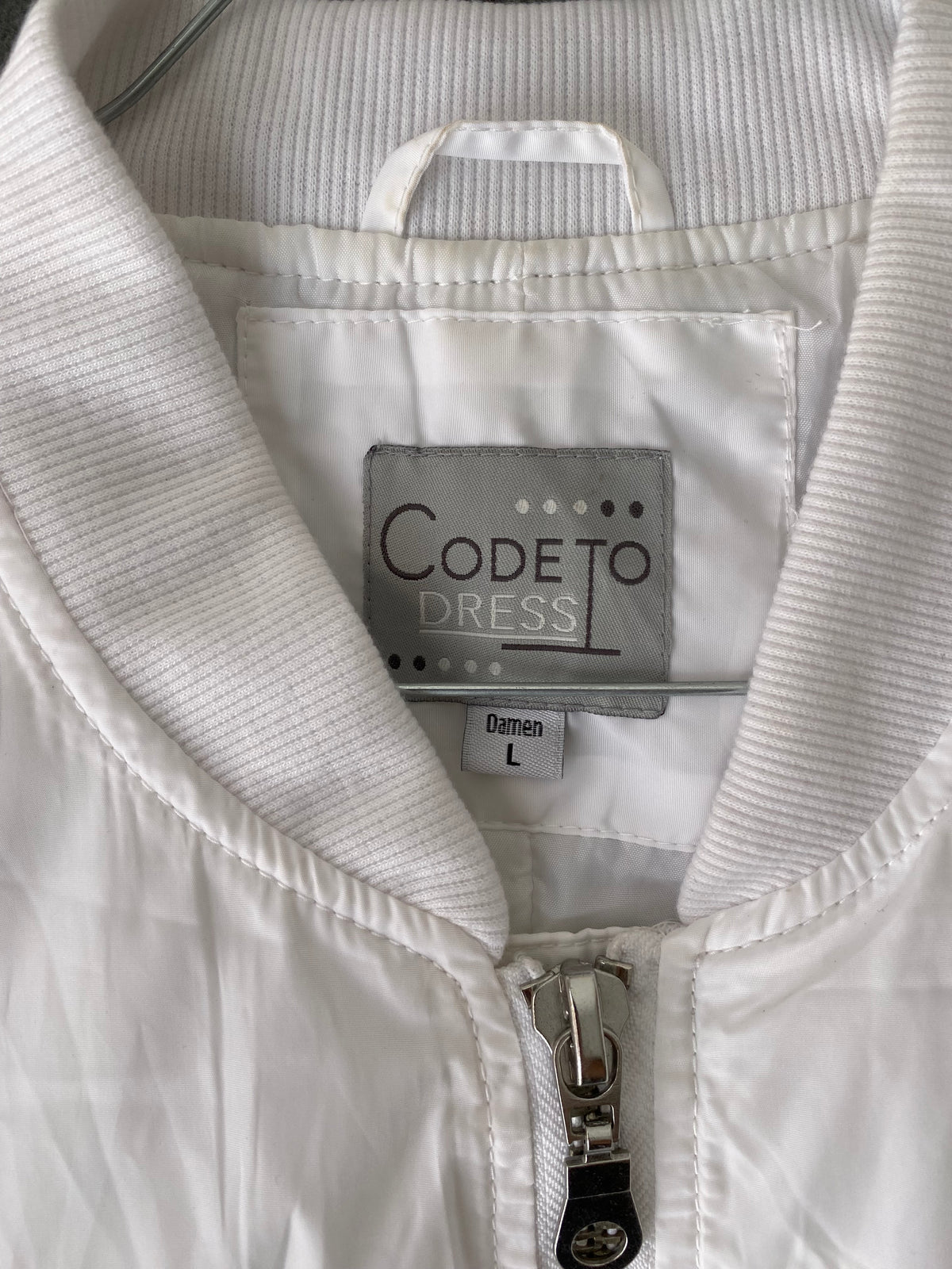 Bomber blanc Code To Dress poches zippées