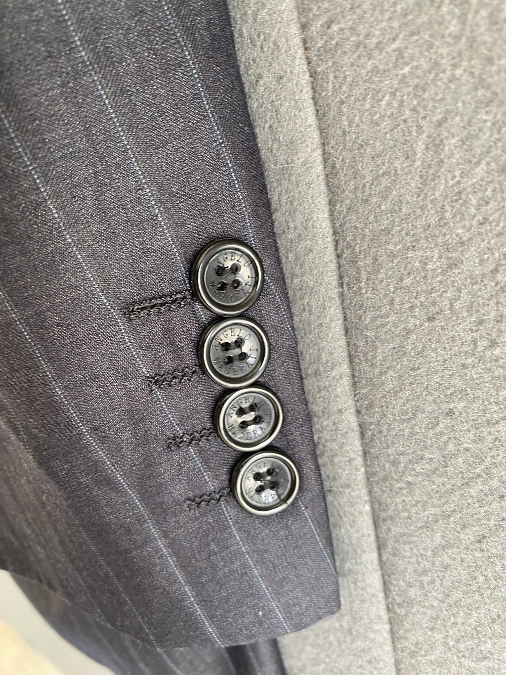 Blazer homme Angelo Maserati gris anthracite rayé